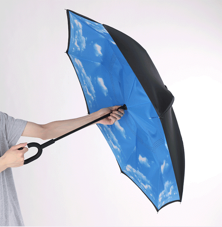 Sky Print Inverted Umbrellas