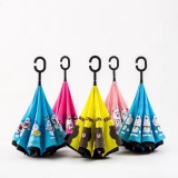 "Hot Roya Color"Reverse umbrellas with c handle