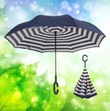 Green Leaf Inside Layer Invertion Umbrellas