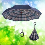 Green Leaf Inside Layer Invertion Umbrellas