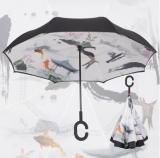 Painting Print Inverted Umbrellas