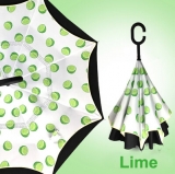 Lime Print Inverted Umbrellas