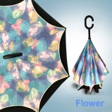 Colorful Flower Print Inverted Umbrellas