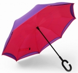 Auto reversed umbrella C handle