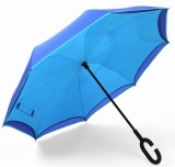 Auto reversed umbrella C handle