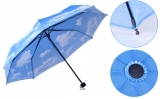 Fashion umbrella fold umbrella polyester fresh new PVC Sky Pattern Umbrellas