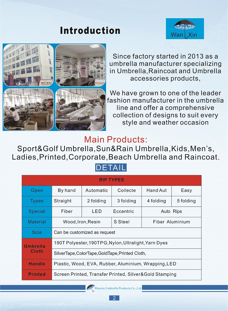 Rain umbrella factory