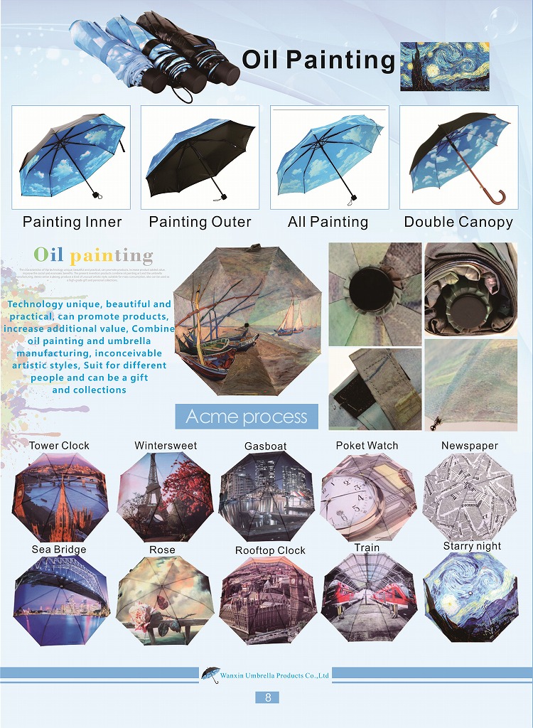 oil painting umbrella manufacturer