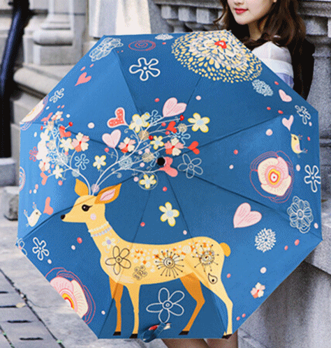 Print 3 fold umbrella