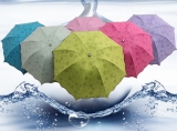 Umbrellas,3 folding Type and Pongee Material change color magic umbrella